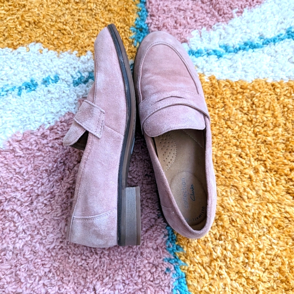 Pink Clark Loafers EUC